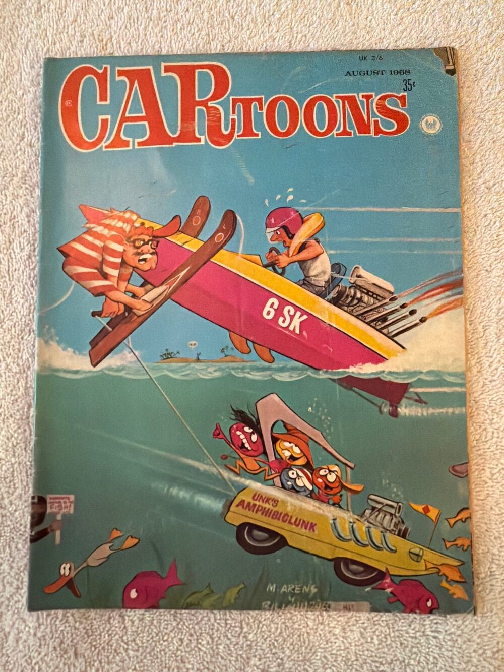 CARtoons Magazine #42 Aug 1968 Petersen Hot Rod Humor Comic Vintage Auto Cars